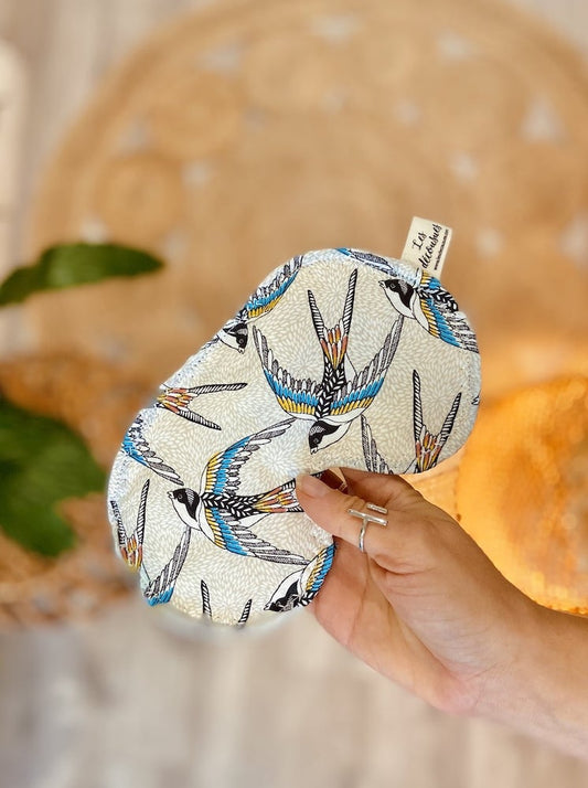 Masque sommeil occultant coton bio naturel artisanal pour nuit, sieste, et voyage