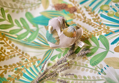 Paire de chaufferettes mains graines de lin forme coeur,  compresses chaud-froid
