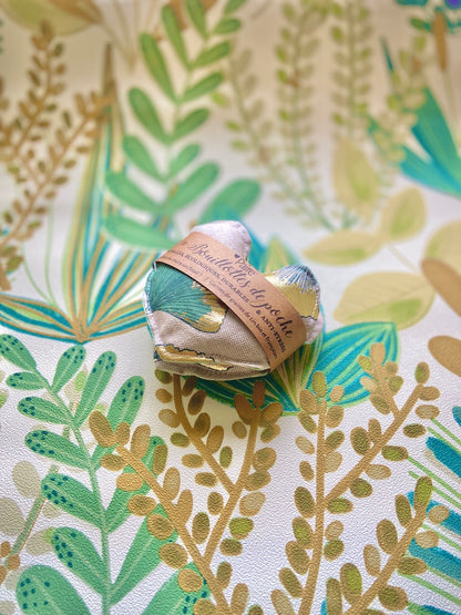 Paire de chaufferettes mains graines de lin forme coeur,  compresses chaud-froid
