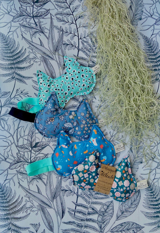 Masque de détente – Forme chat – Les Bleus