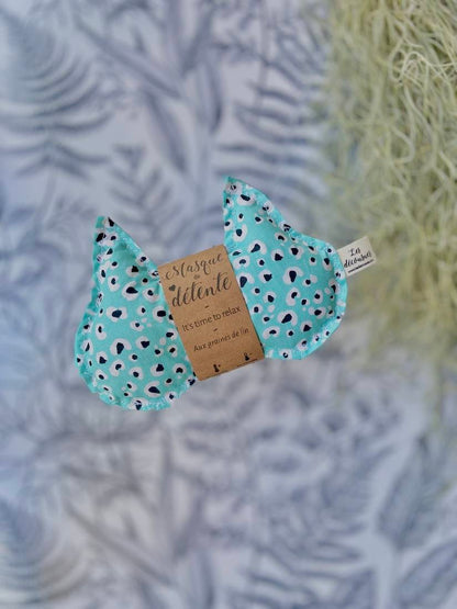 Masque de détente relaxation graines de lin Les Décousues forme originale chat