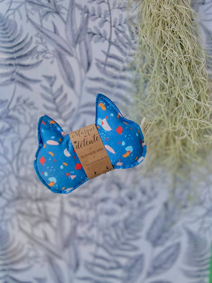 Masque de détente relaxation graines de lin Les Décousues forme originale chat