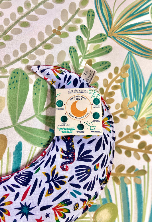 Bouillotte sèche - Zone cervicales – Forme Lune - Les Mystiques